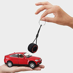 jeufun Racing Tire Key Chain,Wheel Tyre Auto Keychain,Mini Cute Tire Keyring,Car Part Model Keyfob,Fashion Ultra Soft Rubber Tire Key Ring Simulation Cartoon Small Tire Keychain