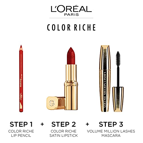 L'Oréal Paris Color Riche Satin Smooth Lipstick, Moisturising Pure Pigment Lip Colour, With Omega 3 & Vitamin E, 235 Nude