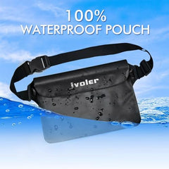 ivoler Waterproof Pouch Bag, 2 Pack Universal Waterproof Case Dry Bag for Beach,Swim,Boating,Kayaking,Hiking,Protects Iphone Phone, Camera, Cash, Document from Water, Sand, Snow.(BlackandBlack)