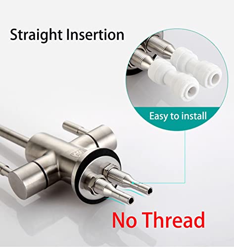 Qrity Unthreaded Push-fit Quick Connect Fittings 1/4 inches to 1/4 inches, 1/4 inches to 3/8 inches, Straight Push Connectors, Push to Connect Fittings, Water Tube Adapter