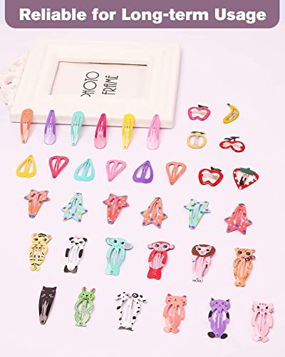 Hair Clips, Lictin 36 Pcs Cute Hair Clips Girl, Mini Metal Snap Hair Clips for Little Girls Baby Kids, Colorful Small Hair Barrettes, Accessories for Fine Hair