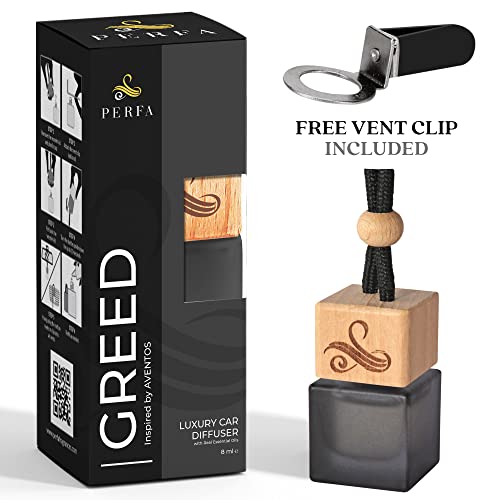 Creed Car Air Freshener for Men   Aventos Perfume Inspired Car Fragrances   Strong Car Freshener with Car Odour Eliminator Technology   Creed Air Freshener Car   GREED Car Scent by Perfa