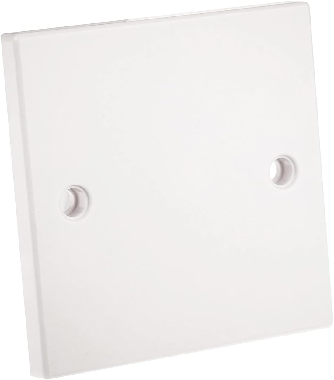 rhinocables Electrical Blanking Plate 2 (Two) Gang - White Gloss Plastic Finish (1, Single)