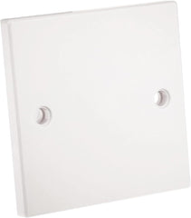 rhinocables Electrical Blanking Plate 2 (Two) Gang - White Gloss Plastic Finish (1, Single)