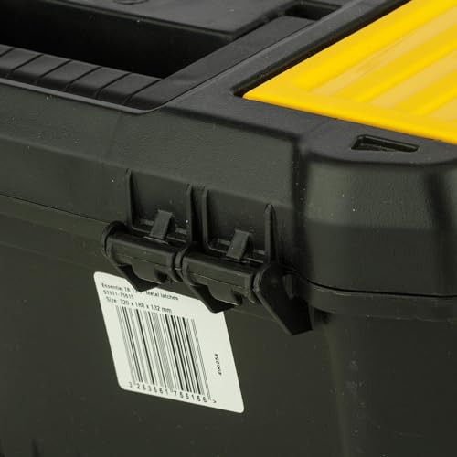 Stanley STST1-75515 Low Essential Tool Box, Black/Yellow, 12.5-Inch