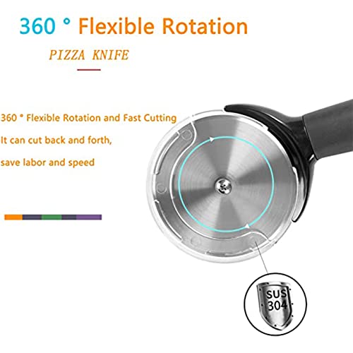 Navani Pizza Cutter, Stainless Steel Pizza Cutter Wheel, Easy to Cut and Clean, Dishwasher Safe,Super Sharp Pizza Slicer, Professional Pizza Knife 8.5 Inch, 2023050601