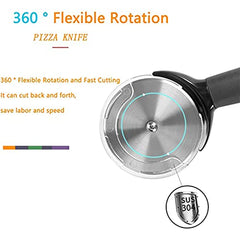 Navani Pizza Cutter, Stainless Steel Pizza Cutter Wheel, Easy to Cut and Clean, Dishwasher Safe,Super Sharp Pizza Slicer, Professional Pizza Knife 8.5 Inch, 2023050601