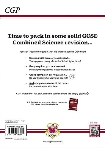 GCSE Combined Science AQA Exam Practice Workbook - Higher (includes answers): for the 2024 and 2025 exams (CGP AQA GCSE Combined Science)