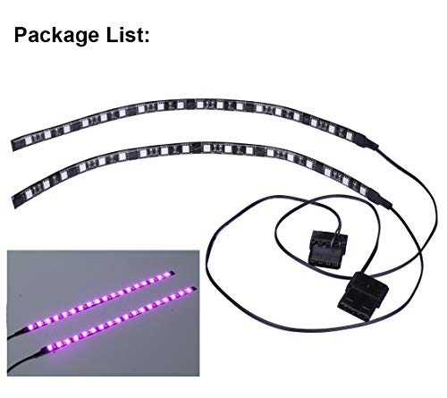 Ubanner PC LED Flexible Light Strip Computer Lighting Pink with Magnetic for PC Case Computer Lighting Kit