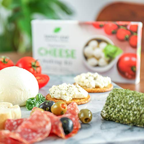 Sandy Leaf Farm Cheese Making Kit - Valentine Day Gift, Homemade, DIY Ricotta, Burrata, Goat, Mascarpone, and Mozzarella Cheese Making Kits for Beginners w/ Vegetarian Rennet & Cheese Cloth