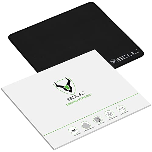 iSOUL Mouse Pad, Mice Pad with Non-Slip Rubber Base, Mouse Mats for Computers Durable Stitched Edges, Neoprene Smooth Surface for Laser and Optical Mouse Mat, Black