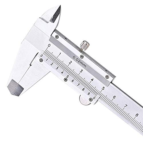 Vernier Caliper 150MM 6” Stainless Steel Nabance Micrometer Measuring Tool Vernier Caliper with 15cm Steel Ruler and Cleaning Cloth