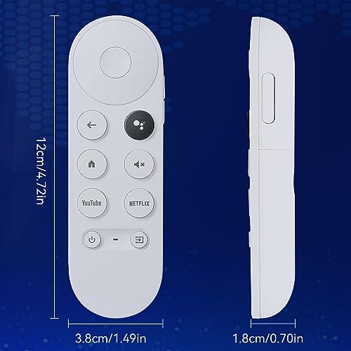 New Replacement Voice Remote Control for Google Chromecast 4k Snow Streaming Media Player, G9N9N Remote Control for Google TV GA01920-US GA01919-US(Remote Control Only)