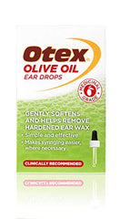 Otex Olive Oil Ear Drops For Natural, Gentle Removal of Excessive, Hardened Ear Wax. Bottle with Dropper Applicator, 10 ml (Pack of 1)