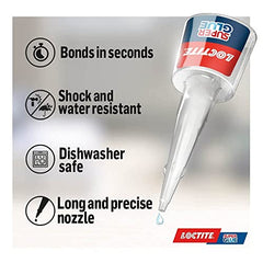 Loctite Precision, Strong All Purpose Liquid Adhesive for Accurate Repairs, Instant Super Glue for Various Materials, Clear Glue, 5g