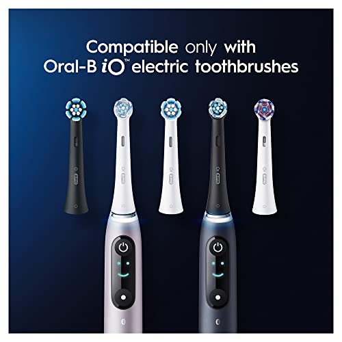 Oral-B iO Ultimate Clean Electric Toothbrush Head, Twisted & Angled Bristles for Deeper Plaque Removal, Pack of 4 Toothbrush Heads, White