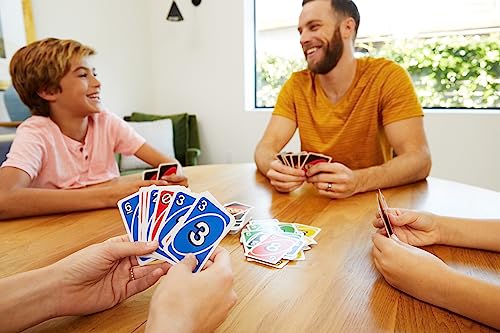 Mattel Games UNO, Classic Card Game for Kids and Adults for Family Game Night, Use as a Travel Game or Engaging Gift for Kids, 2 to 10 Players, Ages 7 and Up, W2087