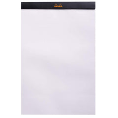 RHODIA 190009C - Stapled Notepad N°19 Black - A4and - 80 Detachable Sheets - Plain White Clairefontaine Paper 80 g/m - Soft, Resistant and Waterproof Coated Card Cover - Basics