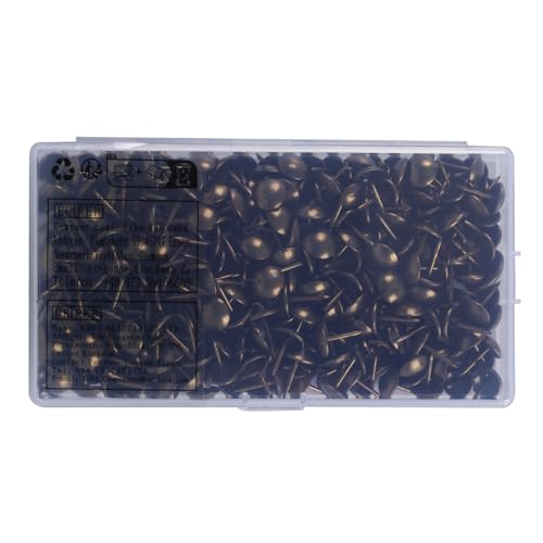 320 Pcs Upholstery Nails, Upholstery Tacks Pins, Furniture Decorative Thumbtacks, Antique Push Studs Pins, Drawing Picture Chairs Carpet Nails Pins Studs Tacks - 11x17 MM/Silver (Bronze)