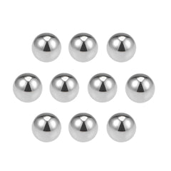 sourcing map Precision Balls 1/2 inches Solid Chrome Steel G25 for Ball Bearing Keychain Wheel 10pcs