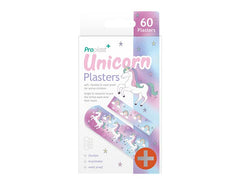 ProPlast MED 5482 Childrens Kids Unicorn Plasters, Assorted Sizes - Pack of 60