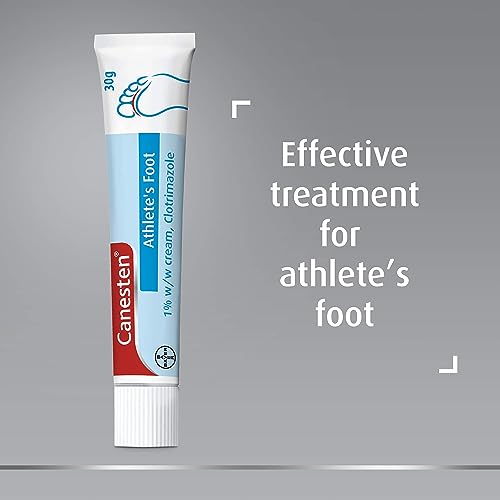 Canesten Athlete’s Foot 1% w/w Cream   Effective Athlete’s Foot Treatment   Soothes Itching   Destroys Athlete’s Foot Fungi   Antifungal Cream   Big pack  30 g (Pack of 1)