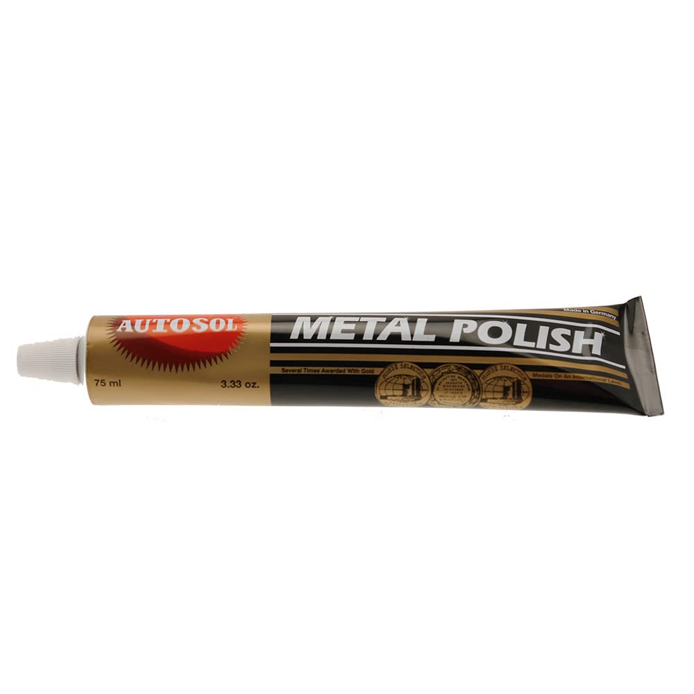 Autosol Metal Polish Paste for Home, Bike, Boat and Car Cleaning, Alloy Wheel Cleaner, Rust Remover for Metal, All-Purpose Metal Cleaner 75ml Tube