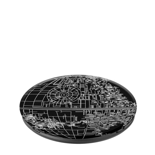 PopSockets PopGrip - Expanding Stand and Grip with a Swappable Top for Smartphones and Tablets - Death Star Aluminum