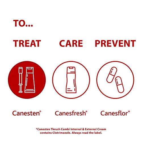 Canesten Thrush Combi Internal & External Creams for Thrush Treatment   Clotrimazole   Two-Step Complete Relief Thrush Treatment,2 Count (Pack of 1)