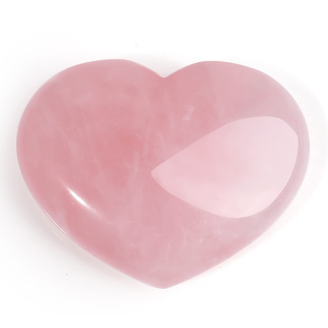 XIANNVXI 45mm 1.8 inches Rose Quartz Crystal Heart Stone,Natural Rose Quartz Gemstone Polished Pink Quartz Crystal,Reiki Rose Quartz Crystal Gifts for Women