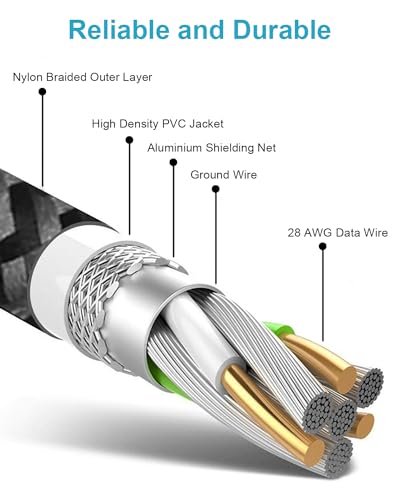 iPhone Charger Cable 2Mand1M[MFi Certified], USB to Lightning Cable Nylon iPhone Cable Fast Charging iPhone Lead Wire iPhone Lightning Charger Cables for Apple iPhone 14 13 12 11 Pro Max XS 8 7 6s iPad