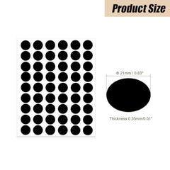 LICQIC Screw Hole Covers Stickers, Self Adhesive Screw Cover Caps Stick on Furniture Sticker Screw Hole, 54 Pcs Black, 21mm