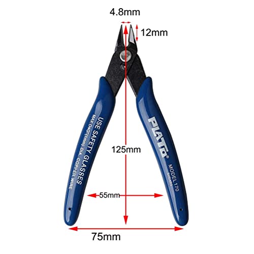 nuosen Wire Cutter, Craft Wire Precision Electrical Cable Cutter Cutting Plier Side Snips Flush Cutter Diagonal Pliers Cutting Pliers Tool for Coil Making, Home DIY Jewelry