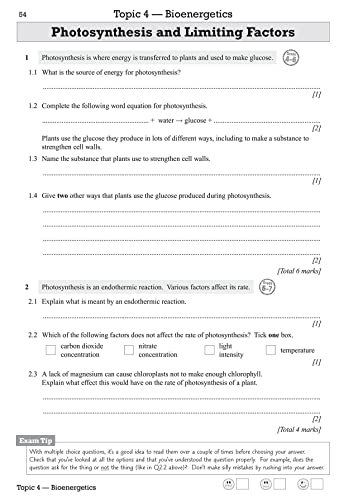 GCSE Biology AQA Exam Practice Workbook - Higher (includes answers): for the 2024 and 2025 exams (CGP AQA GCSE Biology)