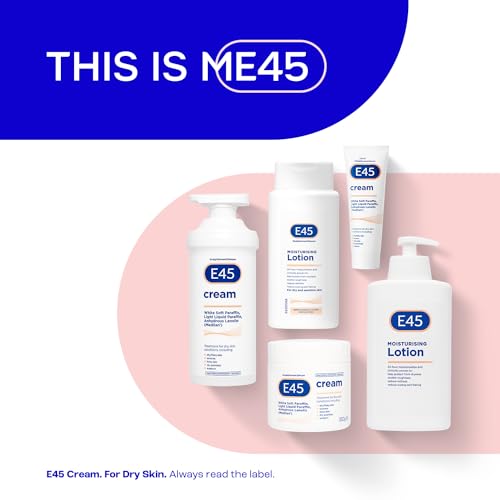 E45 Cream 350 g – E45 Cream for Dry, Irritated Skin – Moisturiser to Soothe Dry & Sensitive Skin - Dermatologically Tested Eczema Dermatitis Cream – Non-Greasy Body Face Hand Cream – Clinically Proven