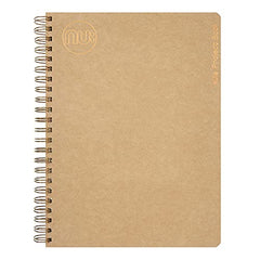 Nu Notebooks - Kraft Range - Manilla Wire Bound A4 Project Book - Stationery Notebooks - Professional Notepad,Brown - 160 Pages