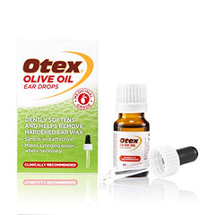 Otex Olive Oil Ear Drops For Natural, Gentle Removal of Excessive, Hardened Ear Wax. Bottle with Dropper Applicator, 10 ml (Pack of 1)