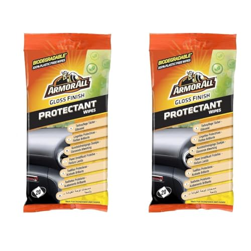 Armor All Dashboard Wipes Gloss Finish 20 Wipes (Pack of 2)