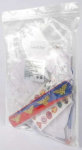 Landifor 36pcs Superhero Party Bag Fillers Avengers Party Bag Favors Includes Colour-In Paper Mask Slap Bands for Kids Classroom Rewards Birthday Party Pinata Filler Lucky Dip Prize