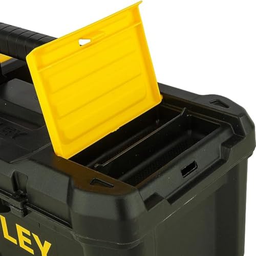 Stanley STST1-75515 Low Essential Tool Box, Black/Yellow, 12.5-Inch