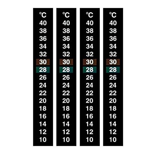 Brewing Mate 4PCS Stick On Adhesive LCD Thermometer Strip for Aquarium, Fish Tank or Home Brew Fermentation Temperature Control