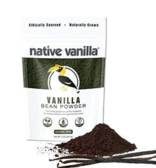 Native Vanilla - Premium Gourmet 100% Pure Ground Vanilla Bean Powder (56,7 g) - for Coffee, Baking, Ice Cream, Keto-Friendly