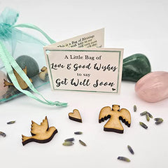 Get Well Soon Gemstone Bag of Good Wishes, a unique get well soon token to show you care