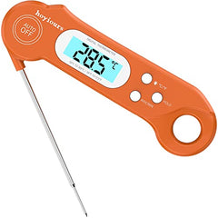 hoyiours Meat Thermometer, Fast & Precise Digital Food Thermometer with Backlight, Magnet, Calibration, and Foldable Probe, Instant Read Cooking Thermometer for Deep Fry, BBQ, and Roast Turkey