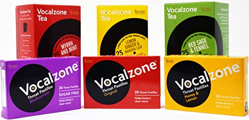 Vocalzone Throat Pastilles – Original 24 - for Sore Throats and Hoarseness When Overusing Your Voice. Produced and Sold in The United Kingdom Since 1912.