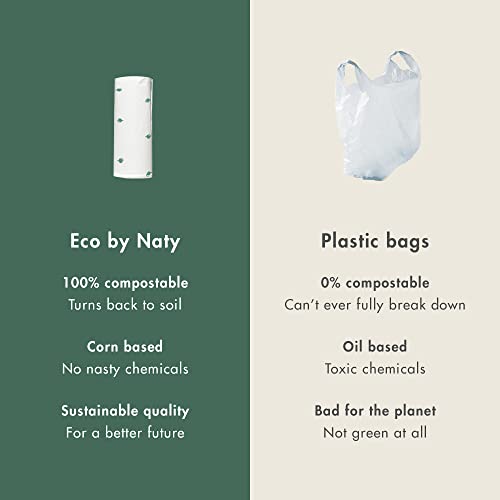 Eco by Naty Ecological Disposable Bags - Baby Nappy Sacks, 100% Compostable and Biodegradable (Pack of 100 pieces)