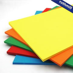 Rothmill Card, 175gsm (230 microns), A4 (210x297mm), 100 Sheets, 5 Bright Colours