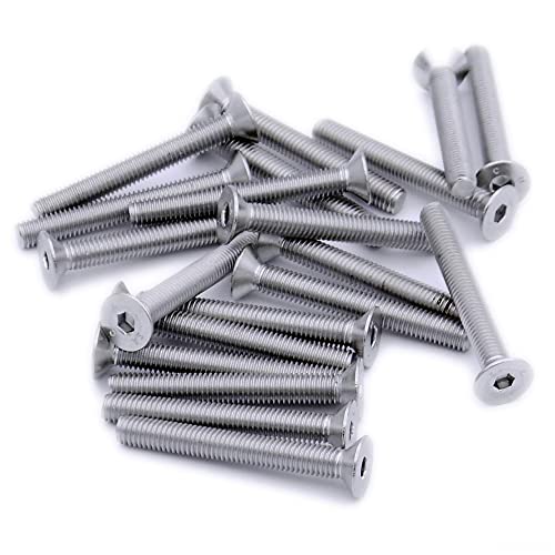 M4 (4mm x 6mm) Hex Socket Countersunk Machine Screw (Bolt) - Stainless Steel (A2) (Pack of 20)