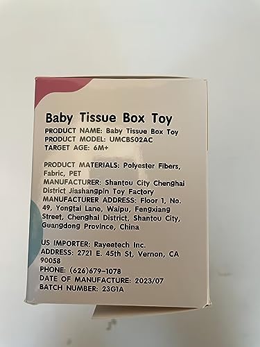 URMYWO Baby Toys 6 to12 Months, Baby Tissue Box Toy, Sensory Toys for Babies, Toys for 1 Year Old Boy Girl, Soft Crinkle Toys for Infant Toddlers, Stocking Stuffers, Baby Boy Girl Gifts