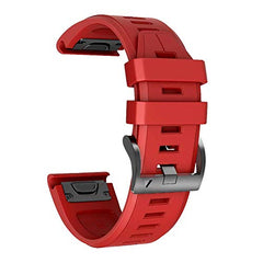 NotoCity for Fenix 5X Band 26mm Width Soft Silicone Watch Strap for Fenix 5X Plus/Fenix 6X/Fenix 6X Pro/Fenix 3/Fenix 3 HR/Descent MK1/D2 Delta PX (RED)